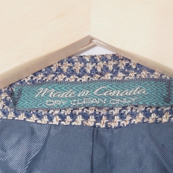 Vintage Academic Professor Sport Coat Tweed Houndstooth Preppy Collegiate Wool - Picture 6 of 13